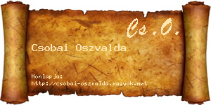 Csobai Oszvalda névjegykártya